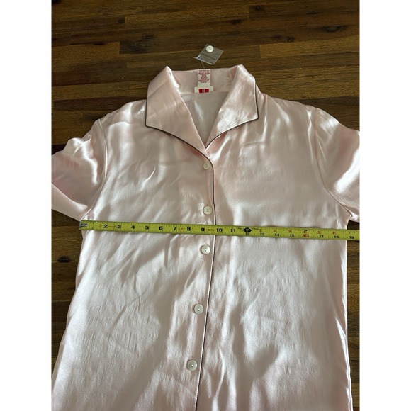 Red Envelope 100% Silk Sleep Shirt Soft Pink SMALL Luxury Pjs Loungewear READ - Picture 5 of 16